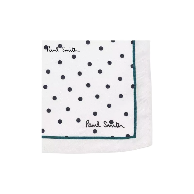 Paul Smith Mulberry Silk Silk Scarves Men's White-2