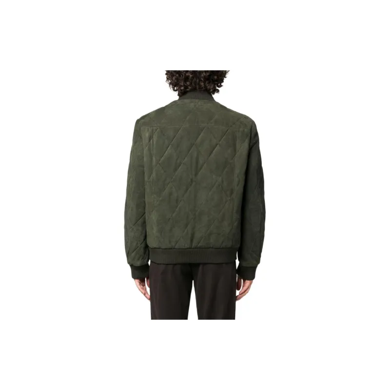 Canali Diamond-quilted Suede Bomber Jacket-2