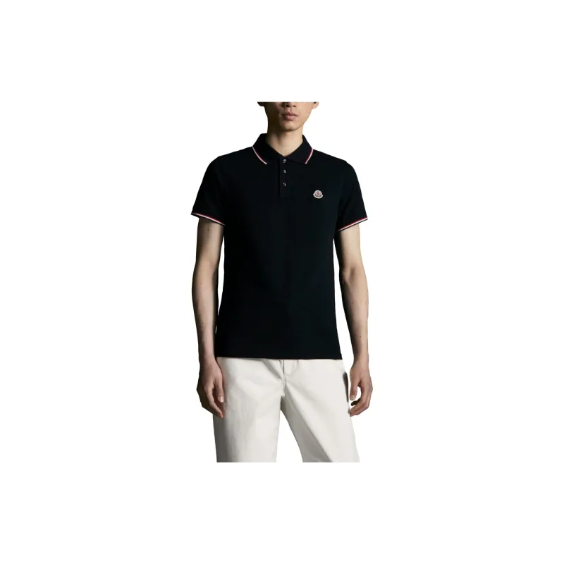 Moncler SS24 Polo Shirt Men's Black-1