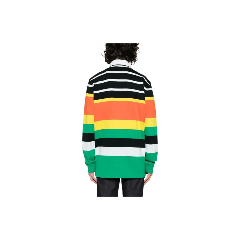 Polo Ralph Lauren Logo Printed Striped Polo Shirt-2