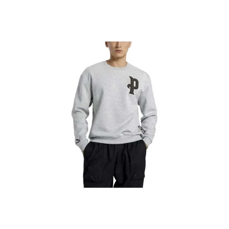 PUMA Comfortable Sweatshirts Men Gray-2