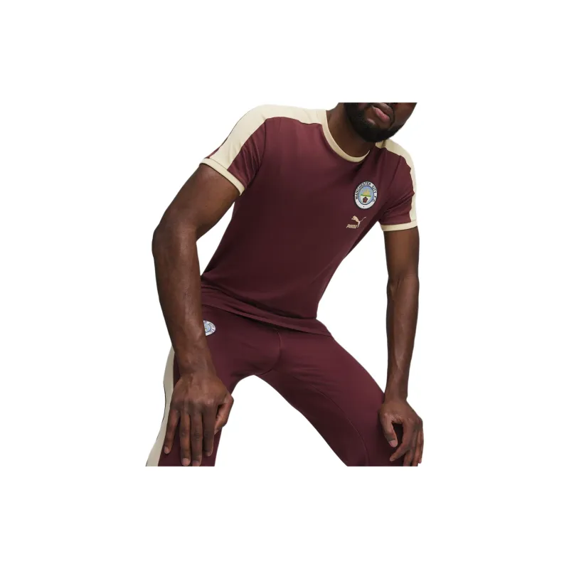 PUMA T Shirts Men Burgundy-3