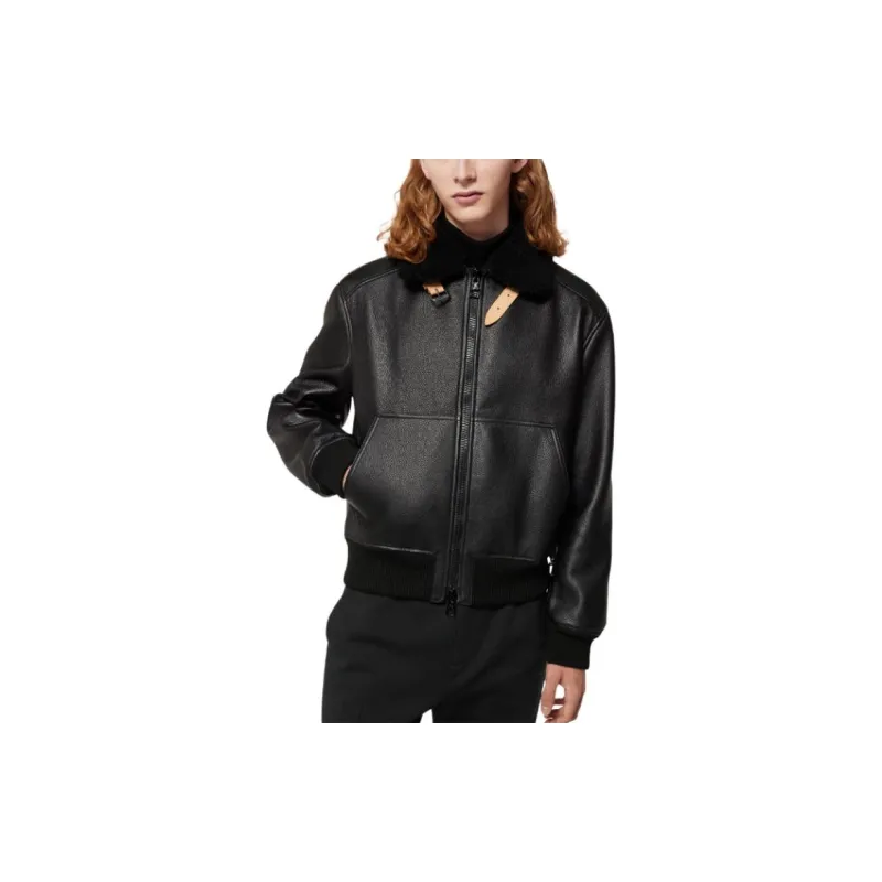 LOUIS VUITTON Leather Jacket Men's-3