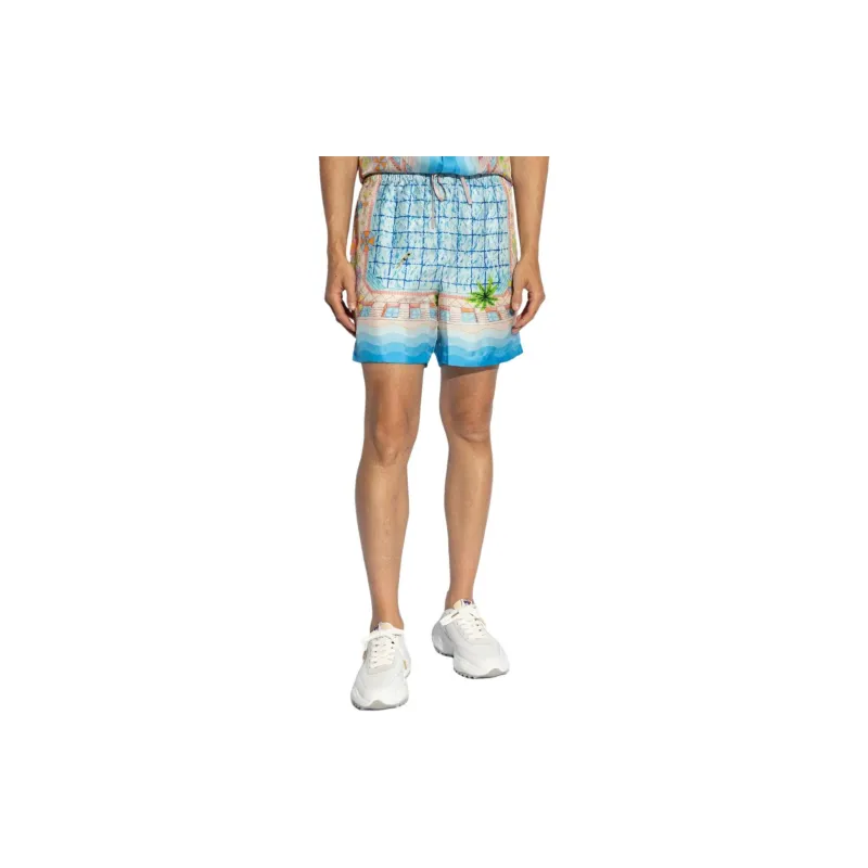 CASABLANCA Silk Shorts With Drawstrings-2