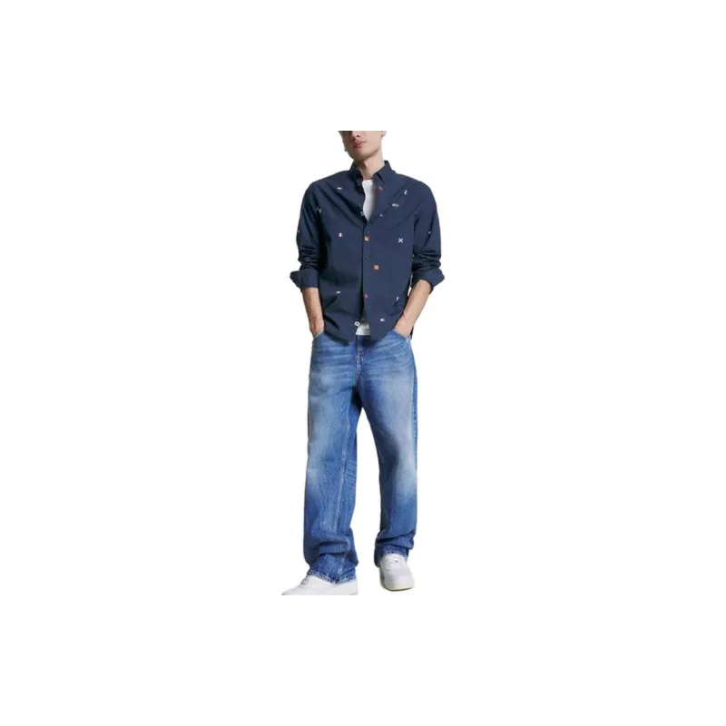 Tommy Hilfiger Shirts Men Navy Blue-2