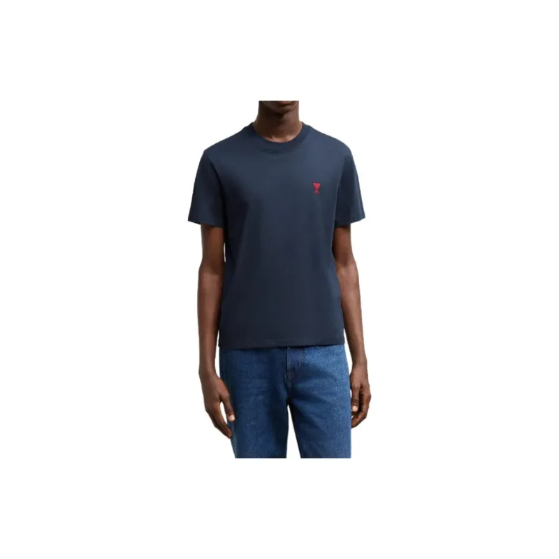AMIPARIS Paris Ami De Coeur Logo Embroidered Crewneck T Shirt-1