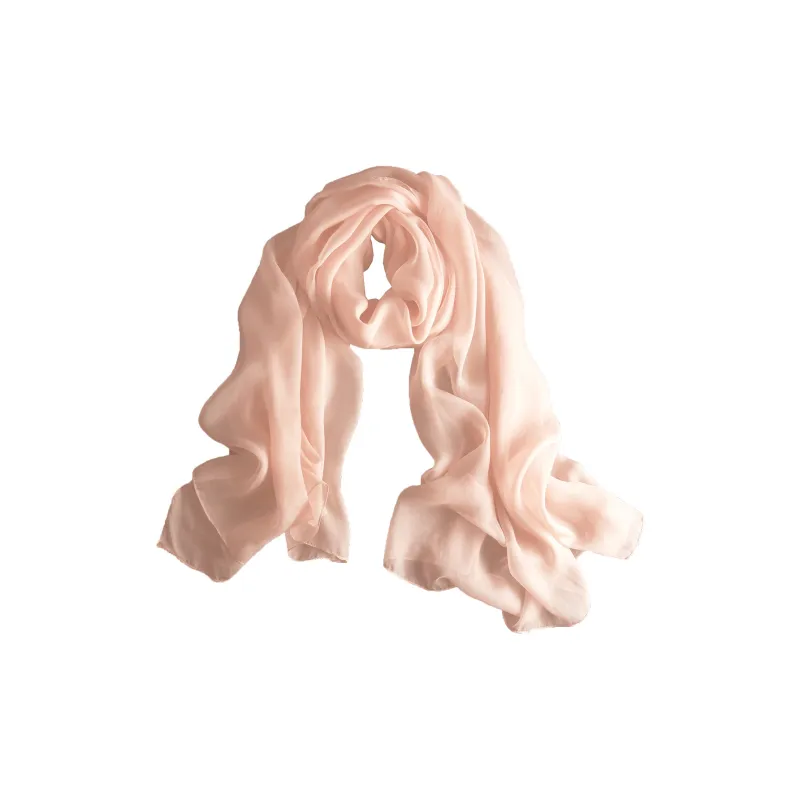 Shanghai Story 100% Mulberry Silk Silk Scarves Women's Dusty Pink Gradient Gift Box Set-3