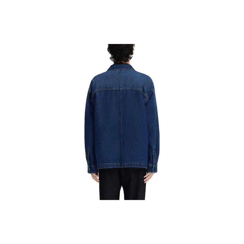 LI NING 1990 Classic Collection Denim Jacket Men's Twilight Indigo-3