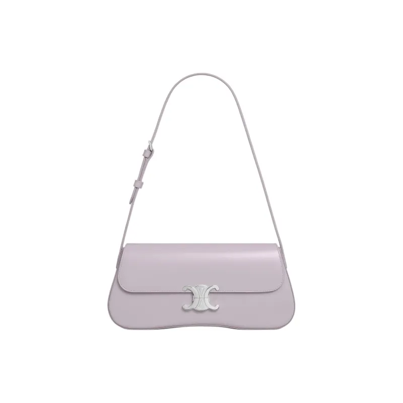 CELINE Calfskin Handbag Shoulder Bag Medium Size Women's Light Lavender-1