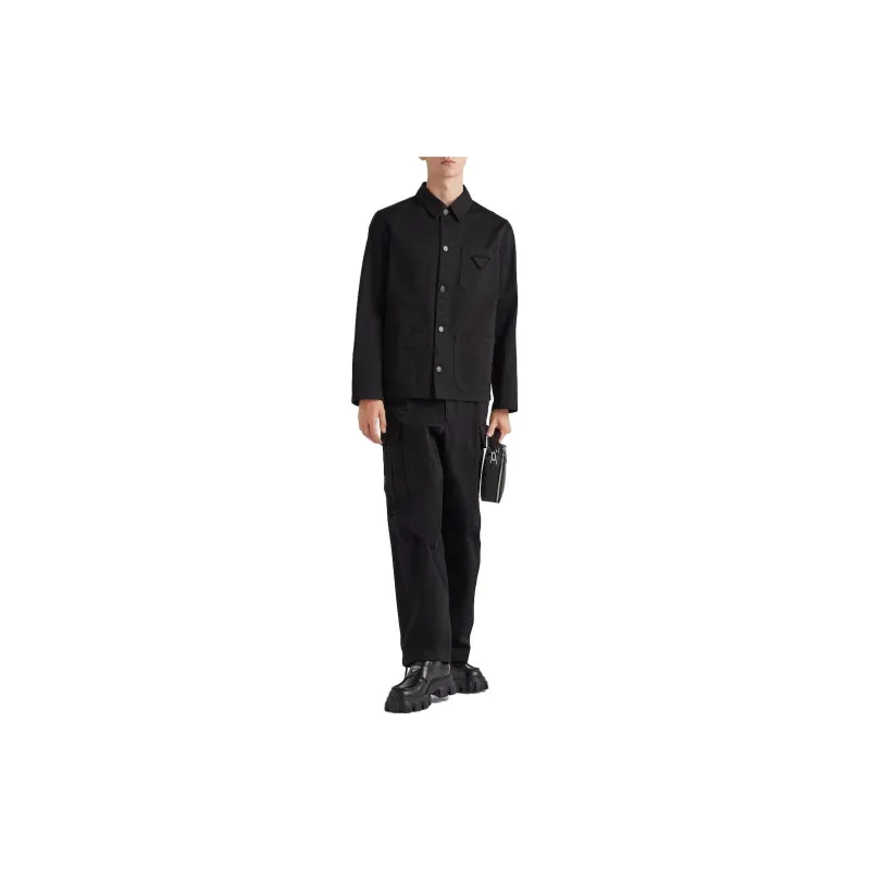 PRADA Cargo Pants Men Black-1