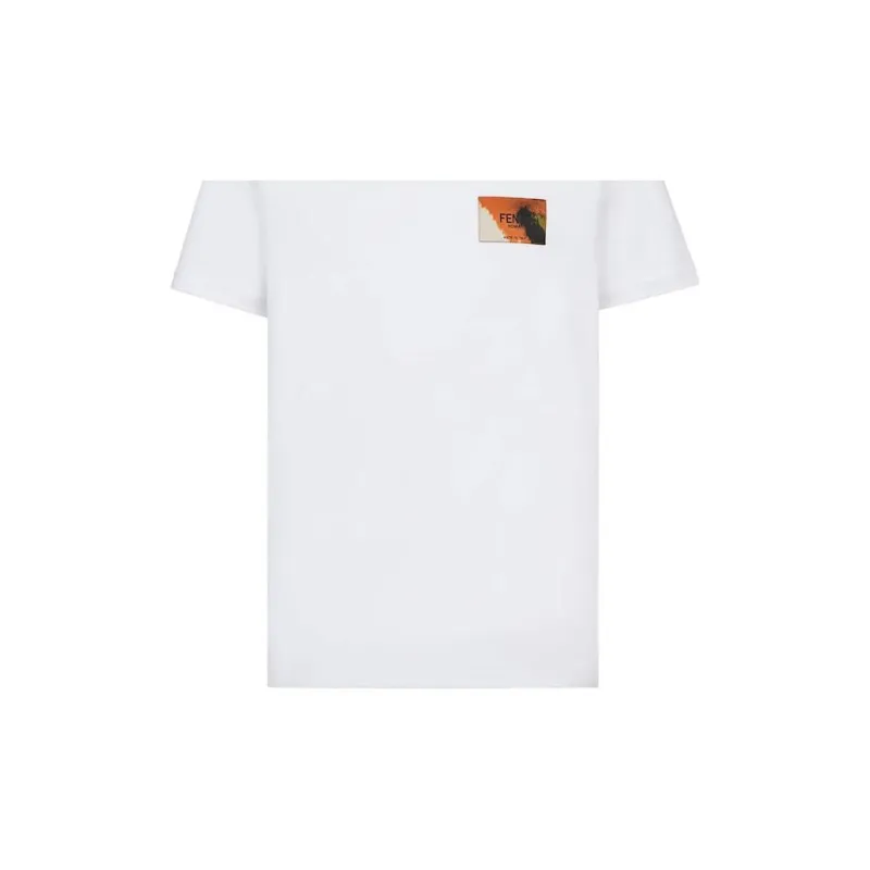 FENDI T Shirts Men White-3