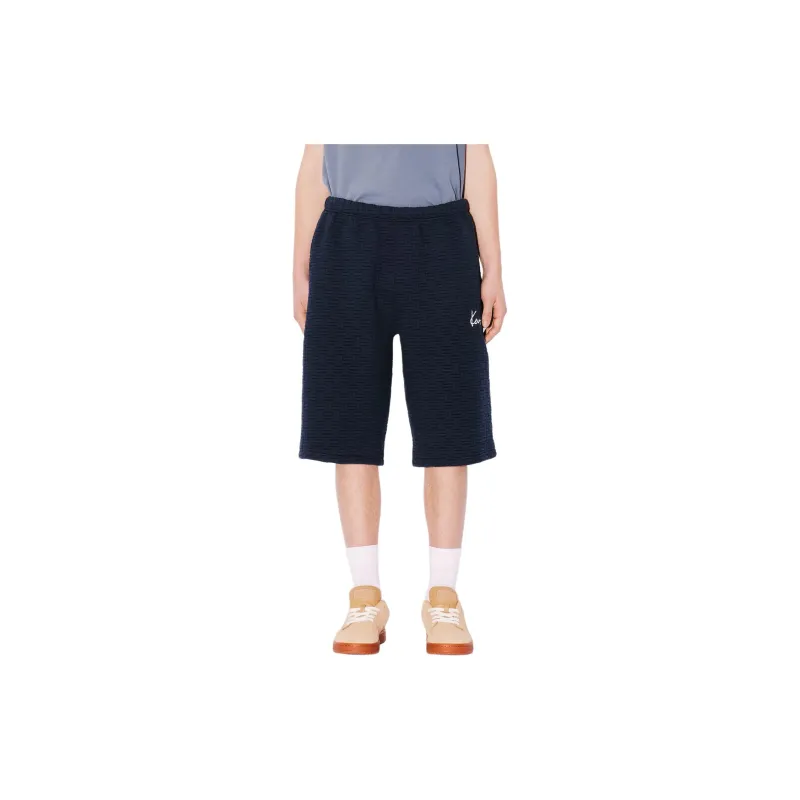 KENZO Weave Logo Embroidered Bermuada Shorts-3