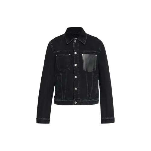 Lanvin Denim Jackets Men Black