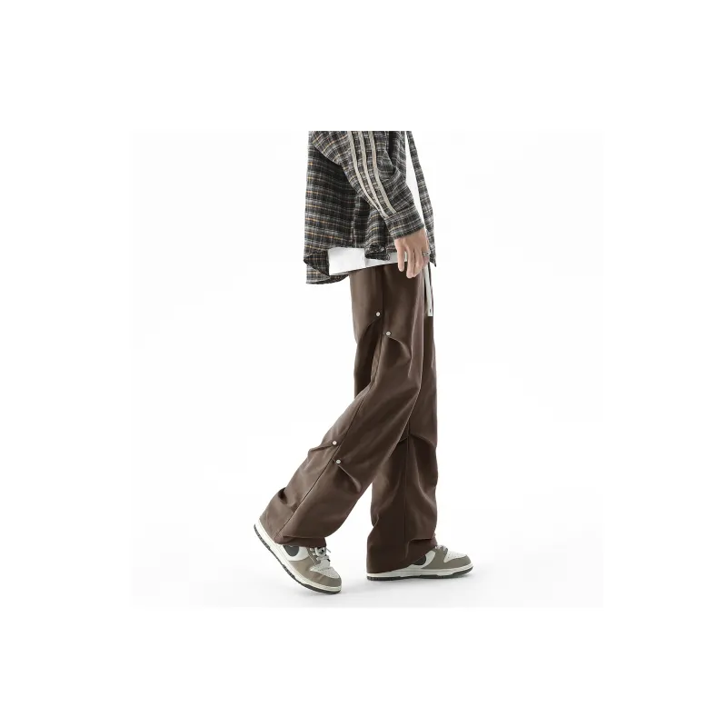 TELENT Casual Pants Unisex Rose Red-23