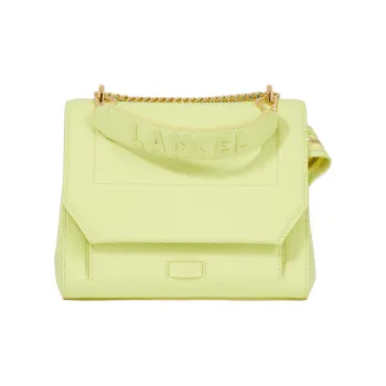 LANCEL Grain Cow Leather Shoulder Bag, Crossbody Bag Medium Size Women's Lime
