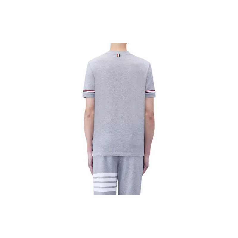 THOM BROWNE Stripe Detailed Crewneck T Shirt-2