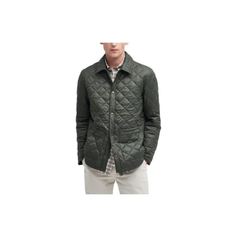 BARBOUR Newton Quilted Jacket Jackets Coats Men's Olive Green-3