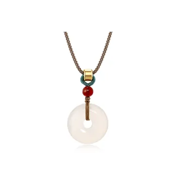 Far Mountain Joe Agate Jade Necklaces Unisex