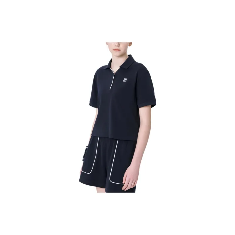 FILA Short Sleeved T Shirts Men's Ink Dark Blue-3