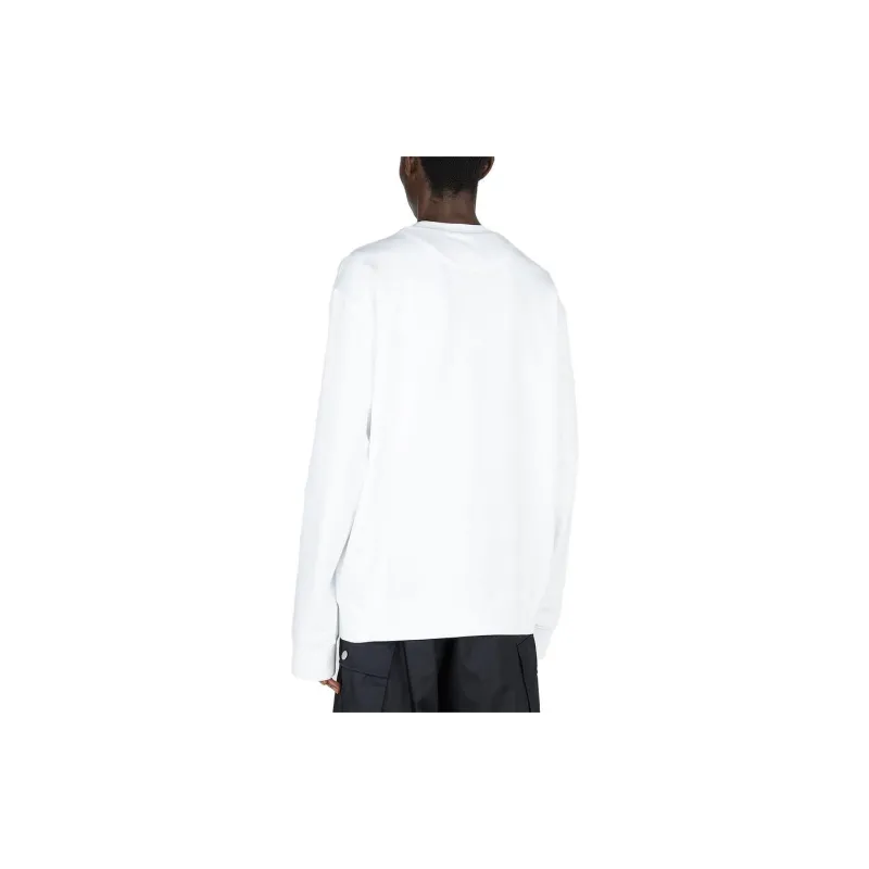 PRADA Logo plaque Cotton Sweatshirt-2