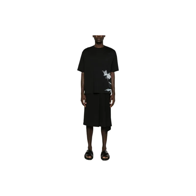 Y-3 Floral Printed Crewneck T-Shirt-2
