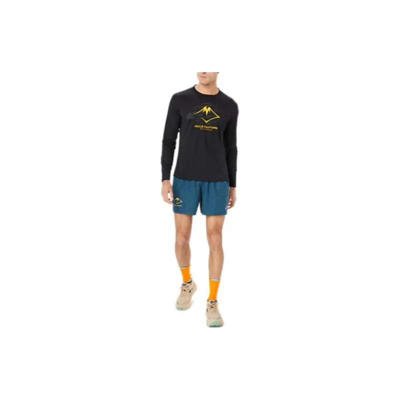 Asics Fujitrail Logo Long Sleeve Top T-Shirt Men's Black-1