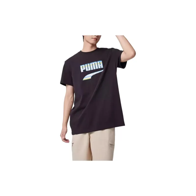 PUMA Downtown T Shirts Unisex Black-2