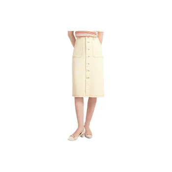 Hush Puppies Denim Long Skirts Women's White
