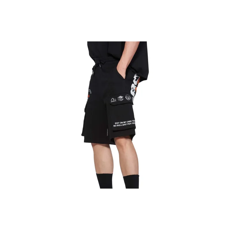 EVISU Cargo Shorts Men Black-4