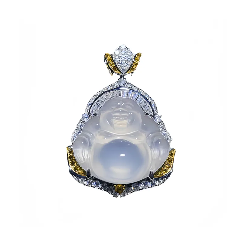 Xifeng Building Chalcedony Jade Pendants Unisex-0
