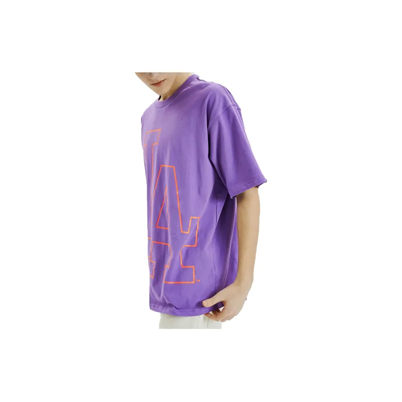 MLB Short Sleeved T Shirts Unisex Purple-4