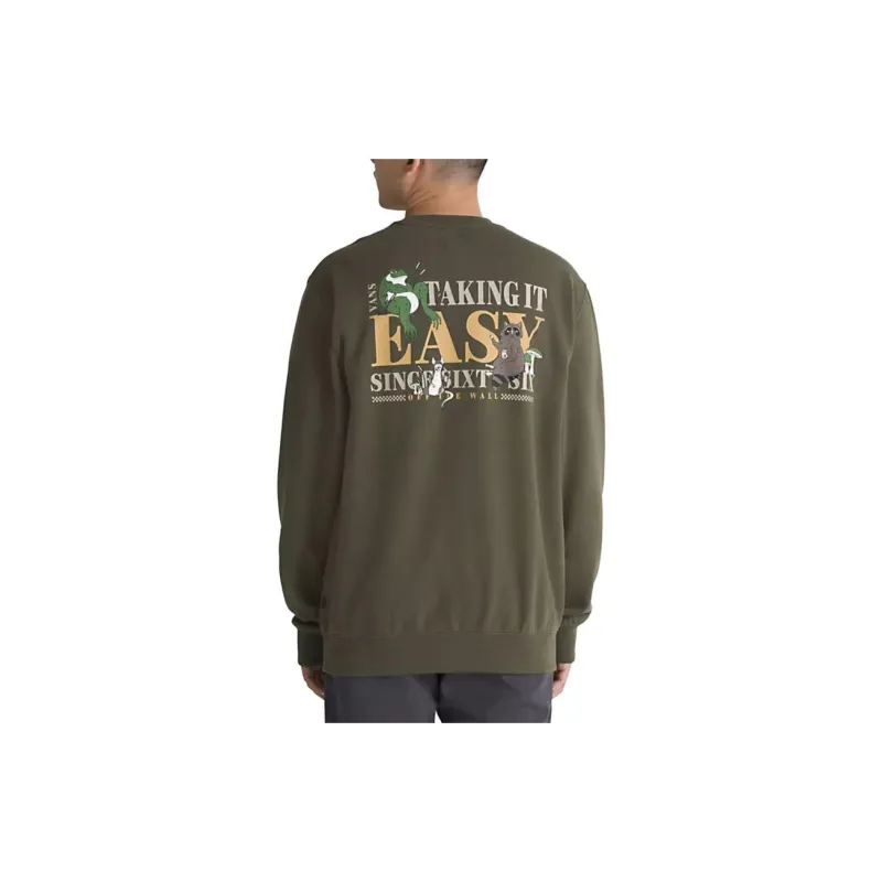 Vans Take It Easy Sweatshirts Men Green-3