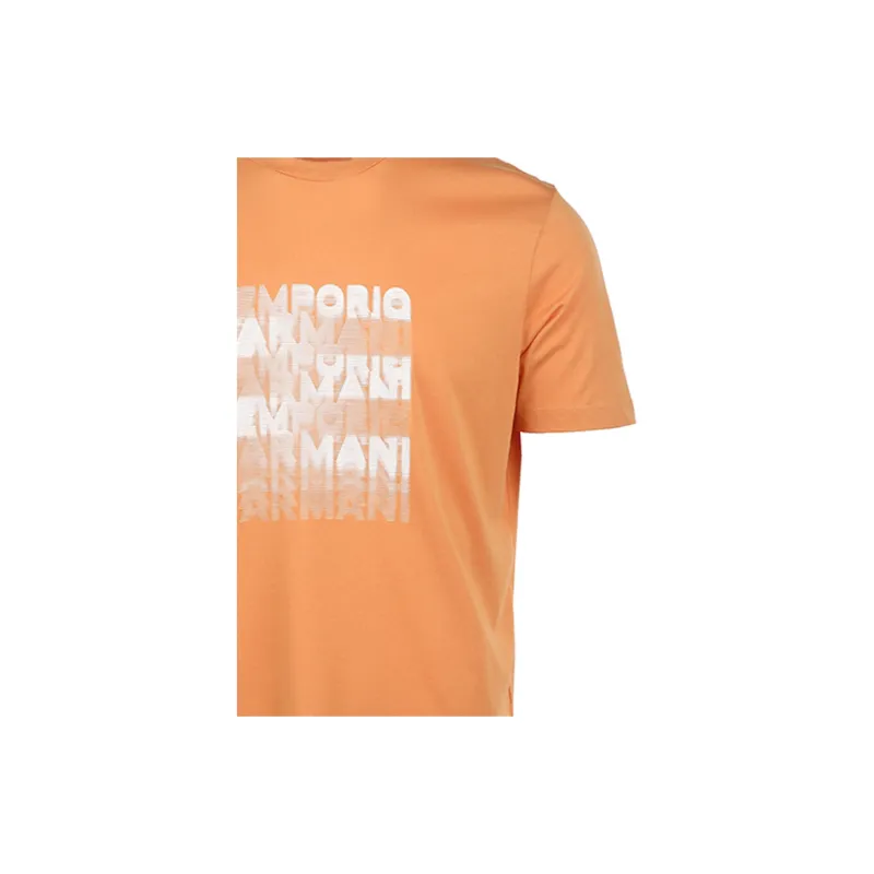 EMPORIO ARMANI T Shirts Men Orange Yellow-5