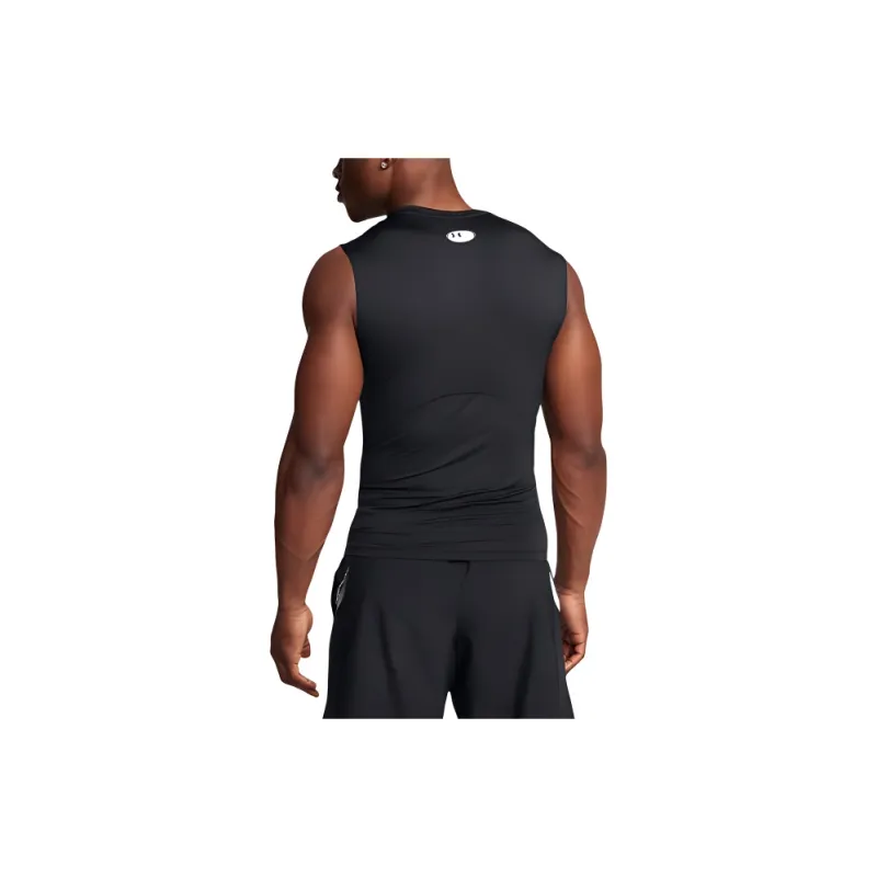 Under Armour HeatGear T Shirt Men's Black/White-3