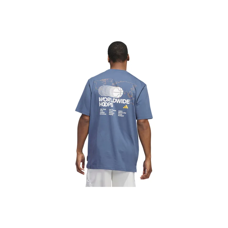 Adidas Rldwide T Shirts Men Blue-2