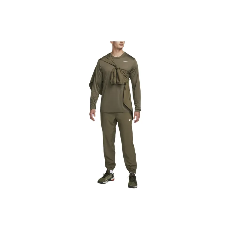 Nike Dri Fit Legend Long Sleeve Fitness Top T Shirt Men's Olive-1