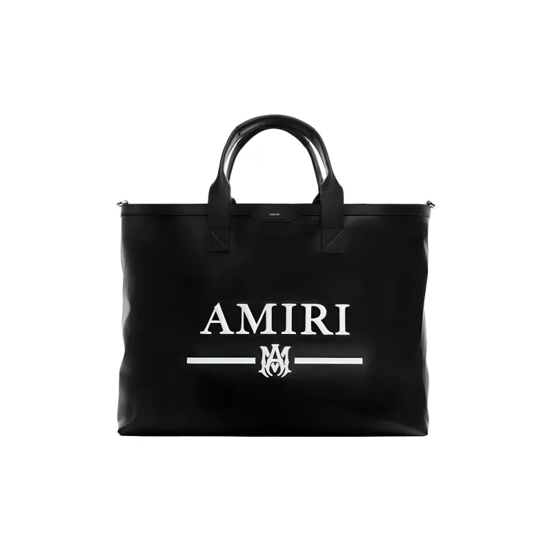 AMIRI SS23 Calfskin Tote Bag Shopping Bag Totes Handbags Unisex Black-0