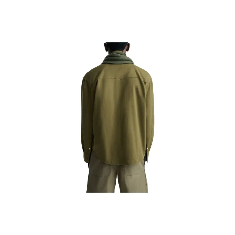 ZARA Shirts Men Olive Green-2