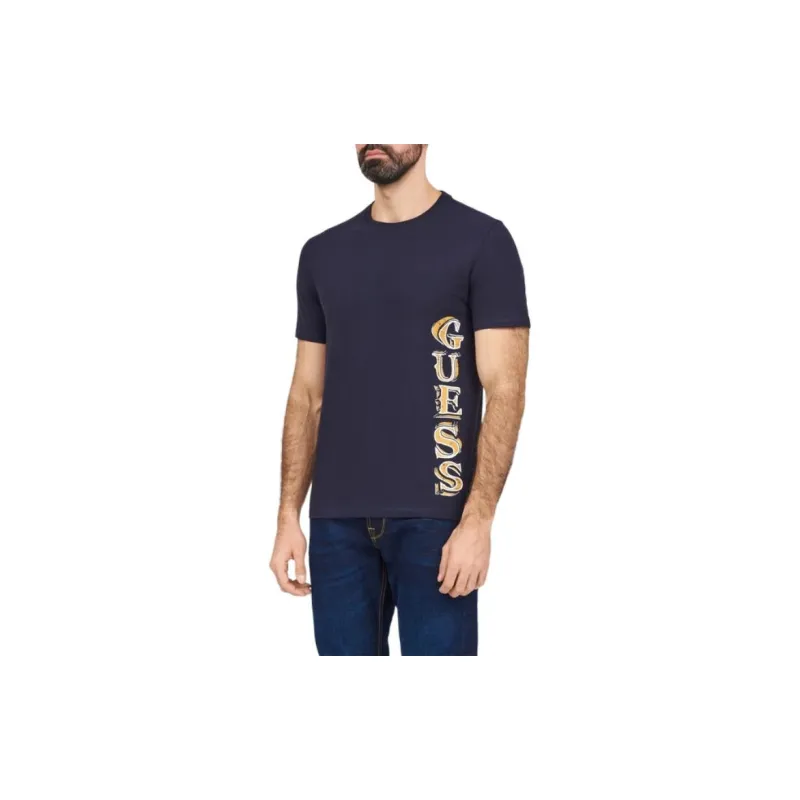 GUESS T Shirts Men Dark Blue-3