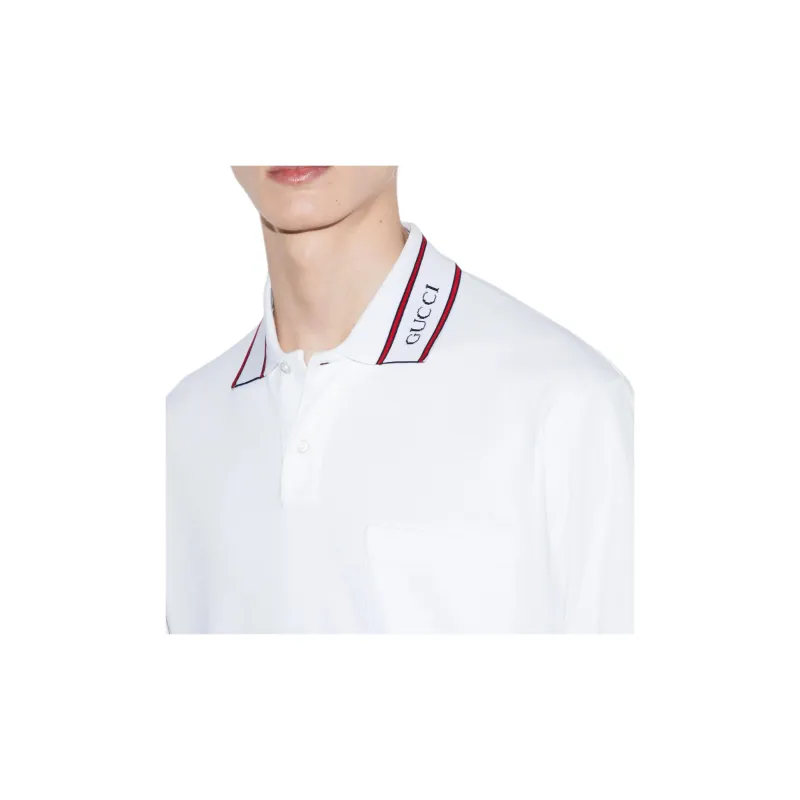 GUCCI Logo Detailed Polo Shirt-5