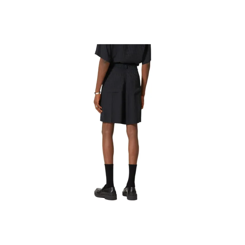 Valentino All Over Logo Patterned Bermuda Shorts-4