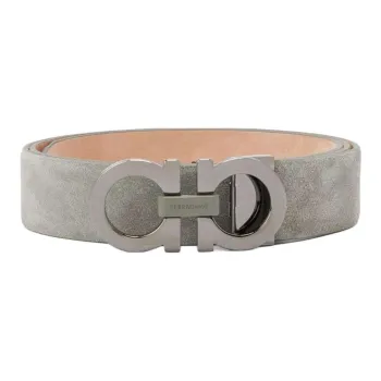 FERRAGAMO Gancini Suede Belt