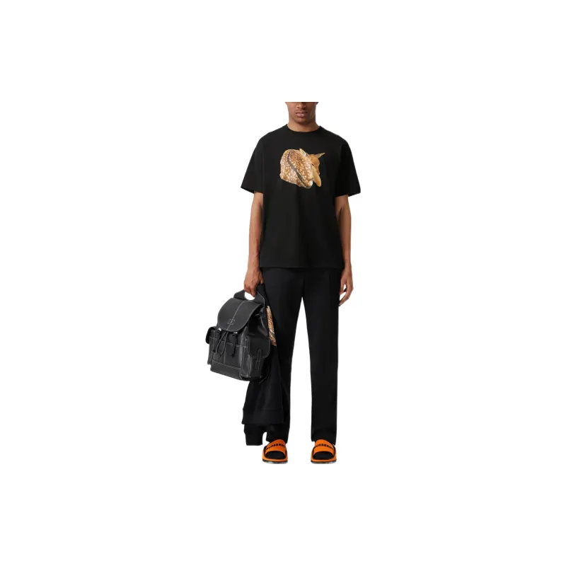 Burberry Deer Print Oversized T Shirt-1