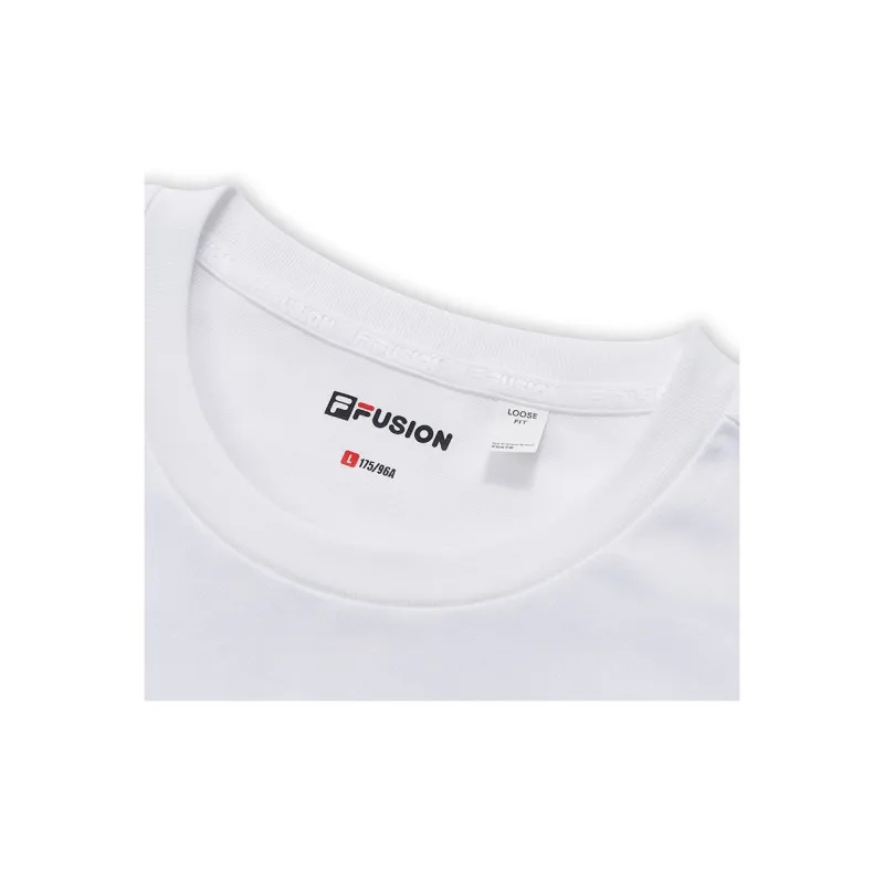 FILA FUSION QR T Shirt Unisex Standard White-4