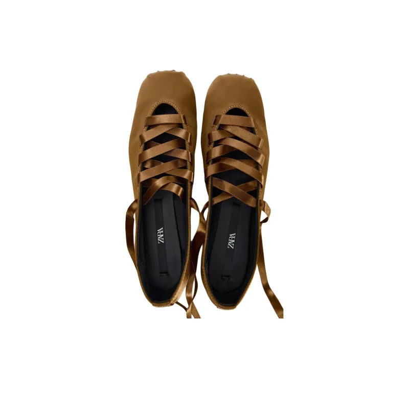 ZARA Casual Single Shoes 1cm Women's Tawny-3