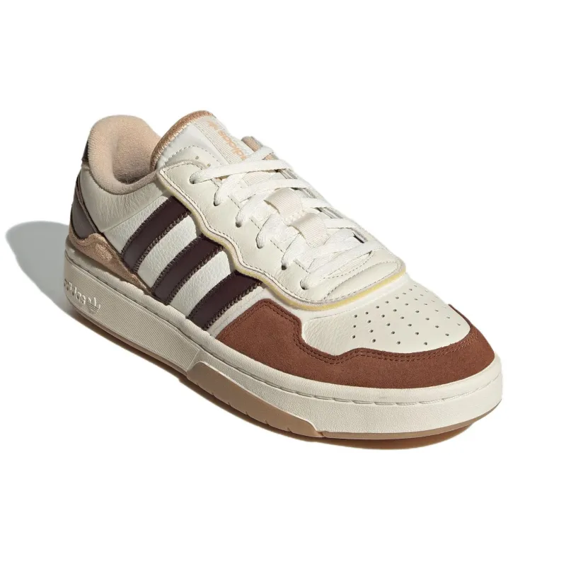 Adidas Originals Courtic Anti Slip Wear Resistant Low Top Skateboard Shoes Unisex White Brown-2