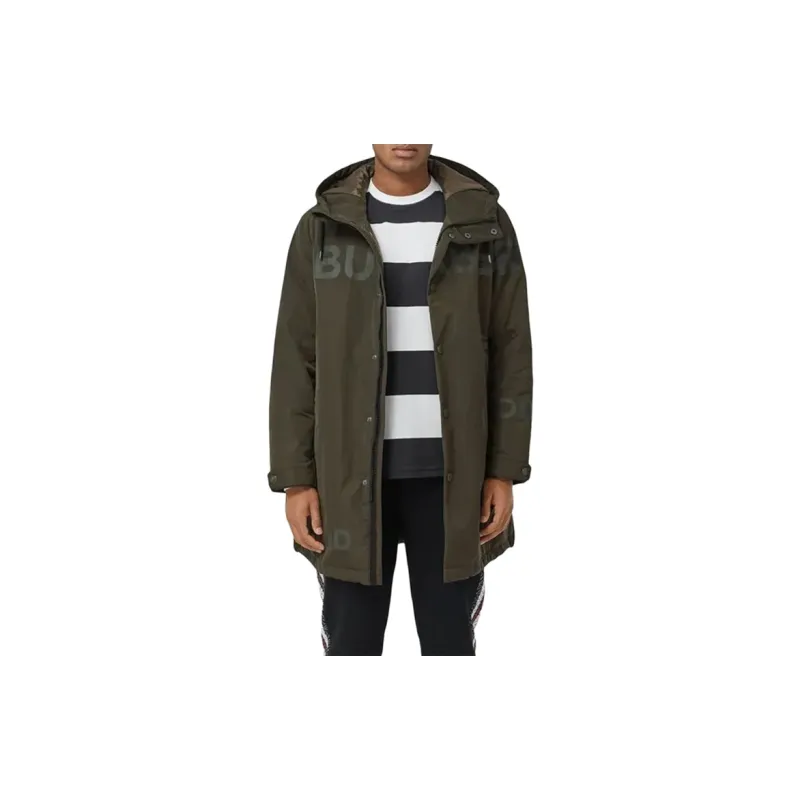 Burberry Parka Coats Men Green-1
