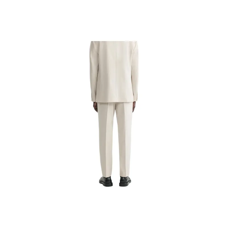 ZARA Suit Trouser Men's Raw White-3