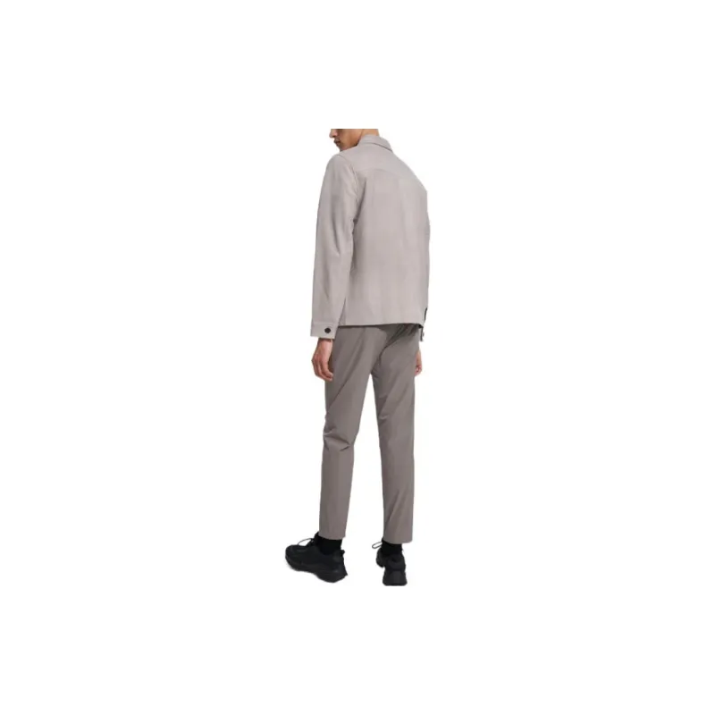 THEORY Leather Jackets Men Ivory-2