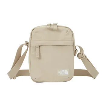 THE NORTH FACE Travel Nylon Shoulder Bag, Crossbody Bag Small Size Unisex Light Beige